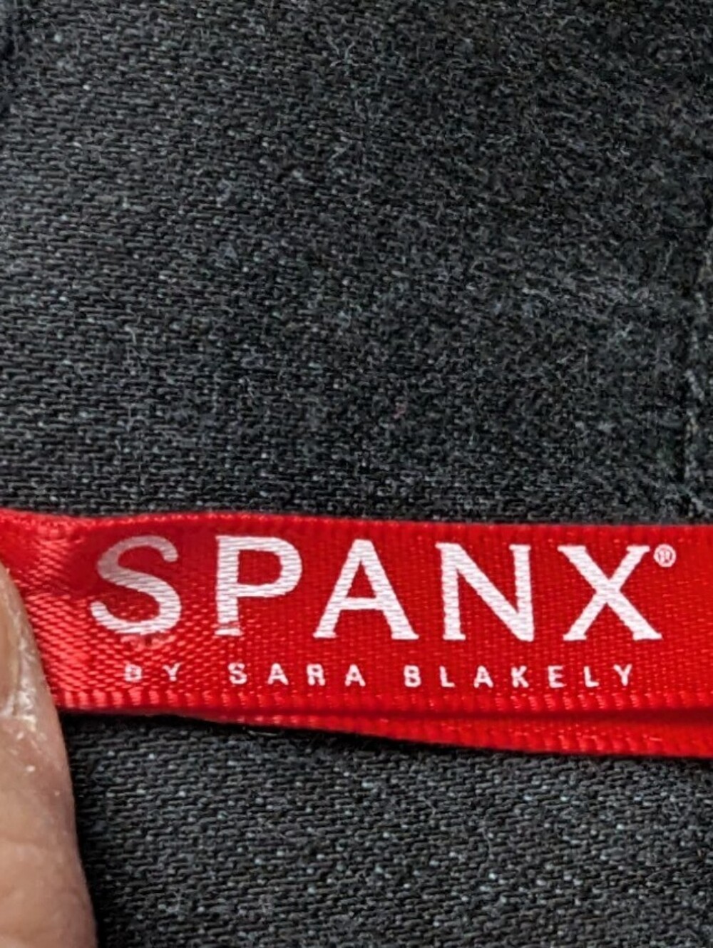 SPANX Distressed Denim Leggings High Rise Black Skinny Jeans Raw Hem Size M - Picture 8 of 13